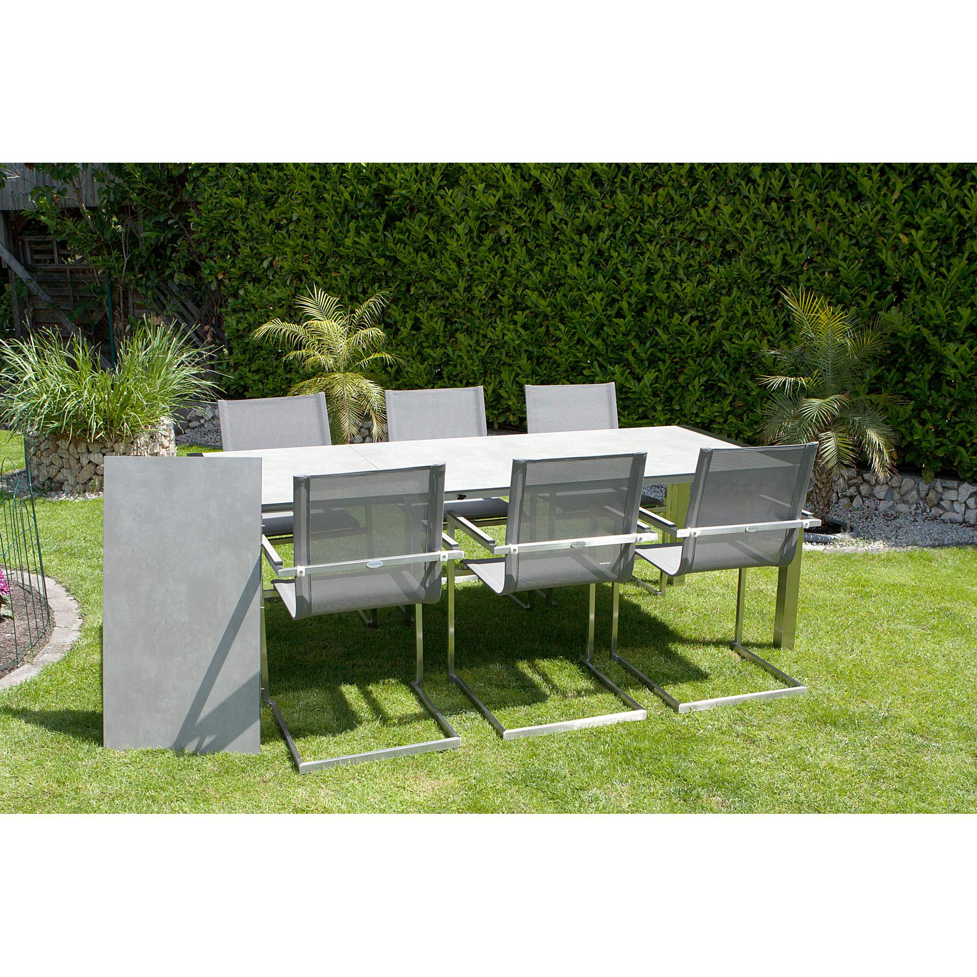 Gartenmöbelset 'Sienna' für 8 Personen Edelstahl