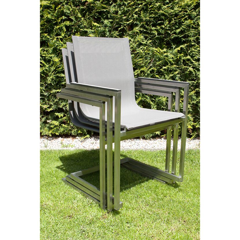 Gartenmöbelset 'Sienna' für 8 Personen Edelstahl