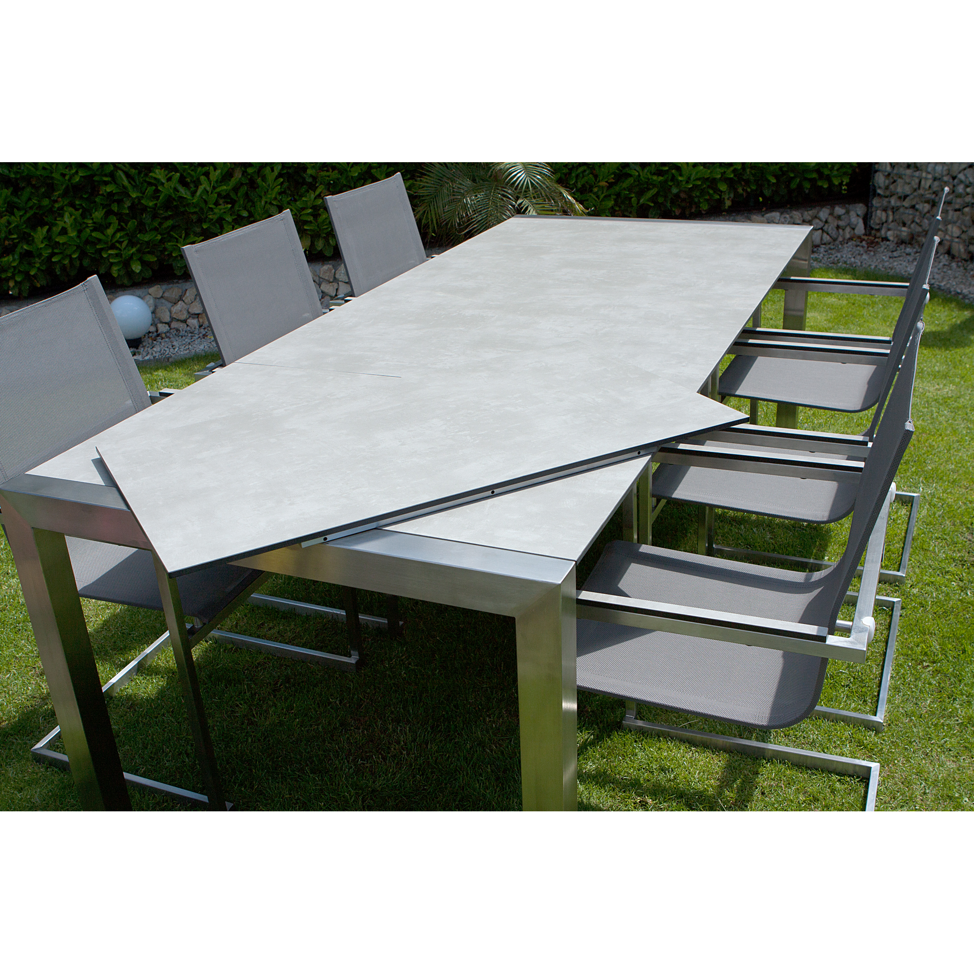 Gartenmöbelset 'Sienna' für 8 Personen Edelstahl