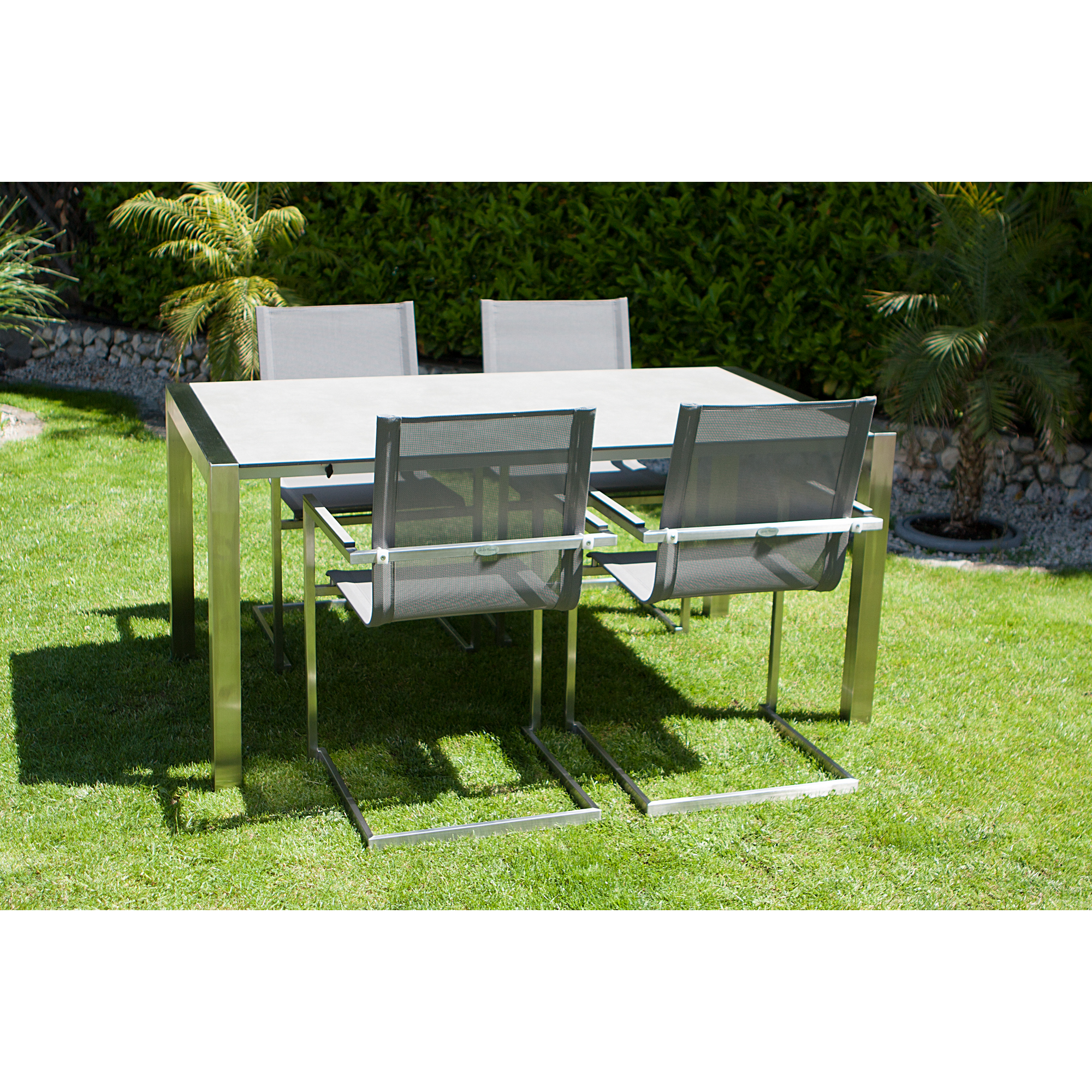 Gartenmöbelset 'Sienna' für 8 Personen Edelstahl