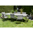 Gartenmöbel Set mit Tisch und Stühlen auf Rasen