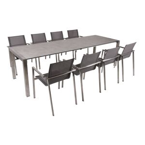 Gartenmöbelset 'Sienna' für 8 Personen Edelstahl