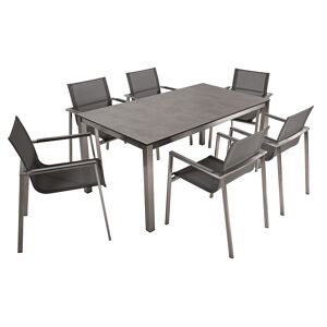 Gartenmöbel-Set 'Sienna' grau 7-teilig