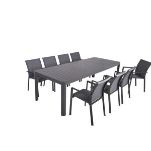 Gartenmöbel-Set 'Amira' anthrazit 9-teilig