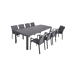 Gartenmöbel-Set 'Amira' anthrazit 9-teilig