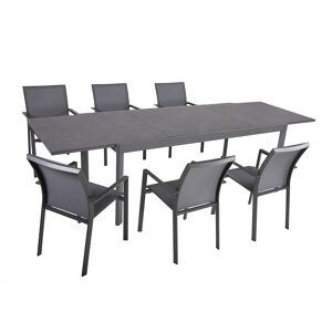 Gartenmöbel-Set 'Nerea' anthrazit 7-teilig