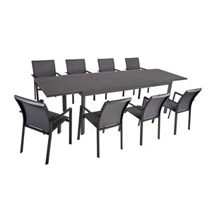 Gartenmöbel-Set 'Nerea' anthrazit 9-teilig