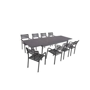 Gartenmöbel-Set 'Nerea' anthrazit 9-teilig