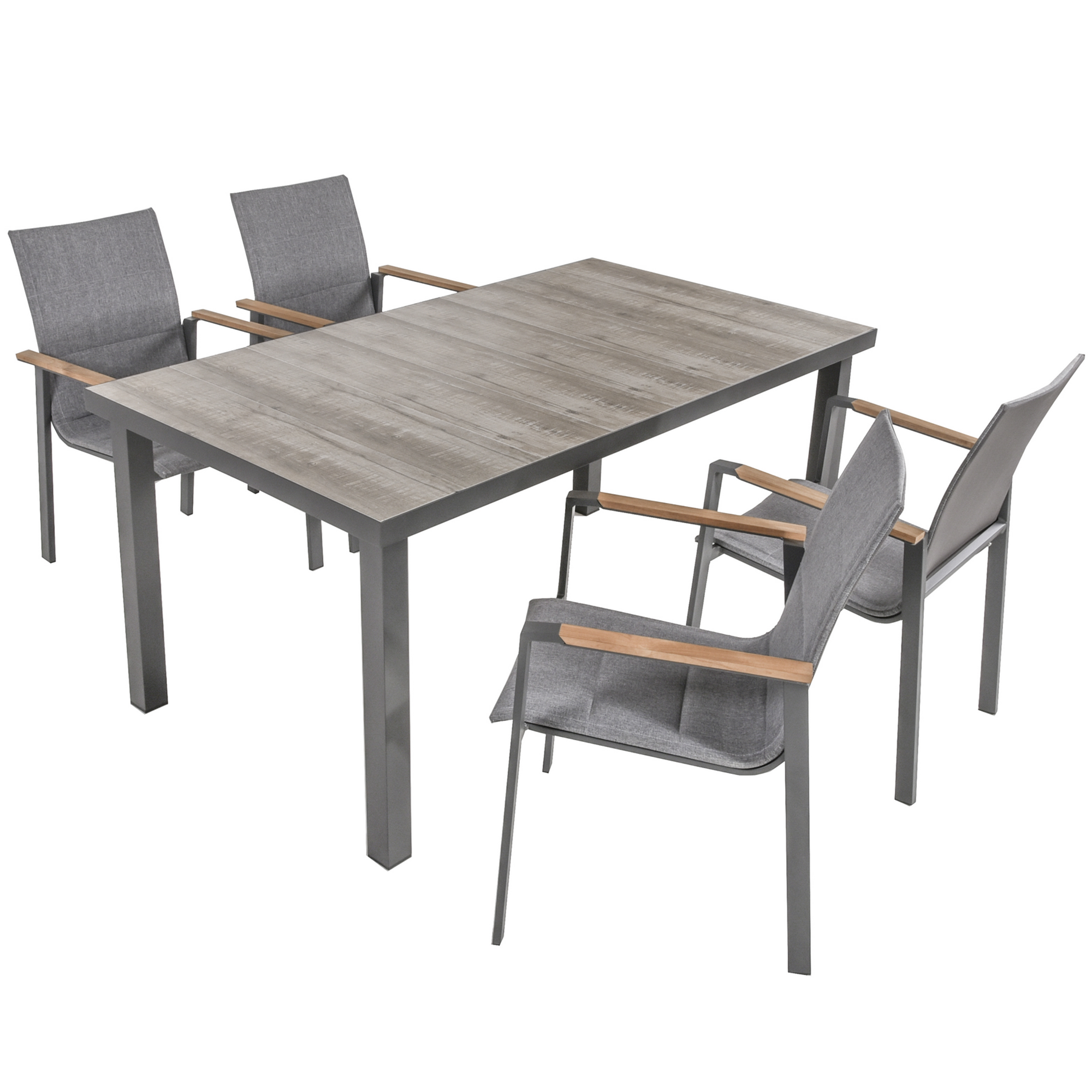 Gartenmöbelset 'Rana' für 4 Personen Aluminium