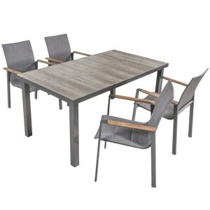 Gartenmöbelset 'Rana' für 4 Personen Aluminium