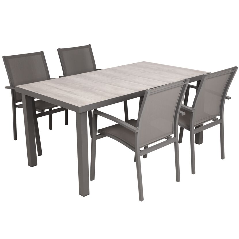 Gartenmöbelset 'Rana' für 4 Personen Aluminium