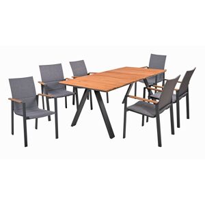 Gartenmöbel-Set 'Davina' anthrazit 7-teilig