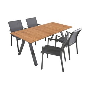 Gartenmöbel-Set 'Davina' anthrazit 5-teilig
