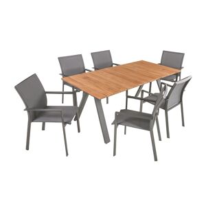 Gartenmöbel-Set 'Davina' anthrazit 7-teilig