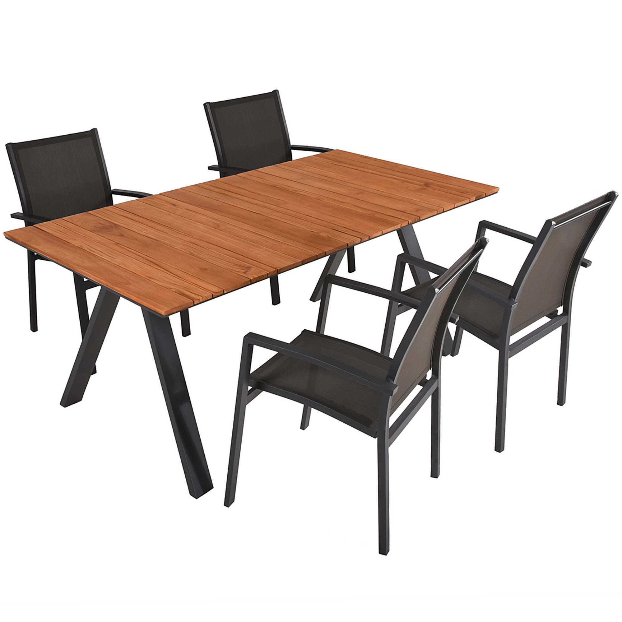 Gartenmöbelset 'Davina' für 4 Personen Aluminium