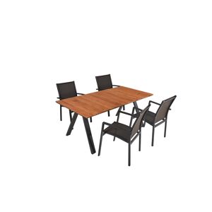 Gartenmöbel-Set 'Davina' anthrazit 5-teilig