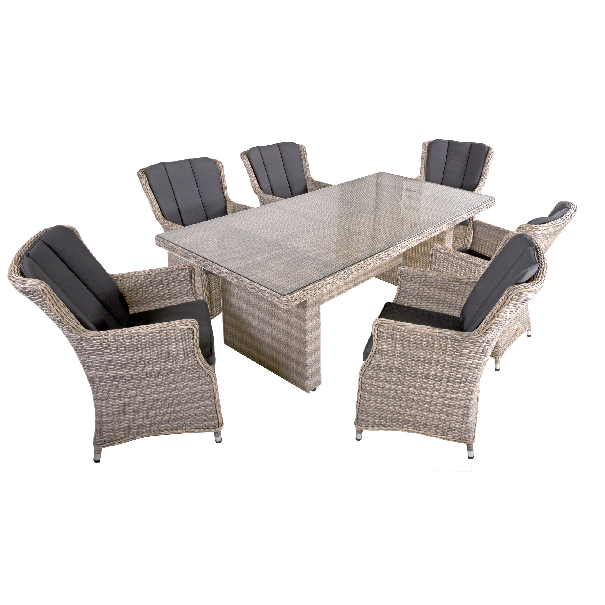 Gartenmöbelset 'Dijon' für 6 Personen Aluminium/Kunststoff