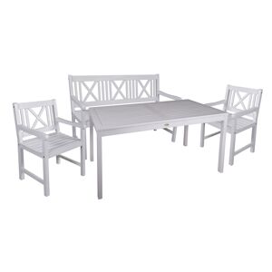 Gartenmöbel-Set 'Malmö' weiß 4-teilig