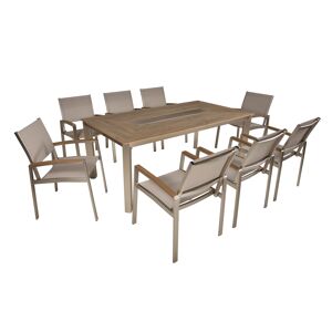 Gartenmöbel-Set 'Florence' beige 9-teilig