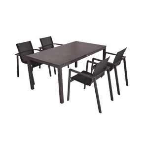 Gartenmöbel-Set 'Sophia' schwarz 5-teilig