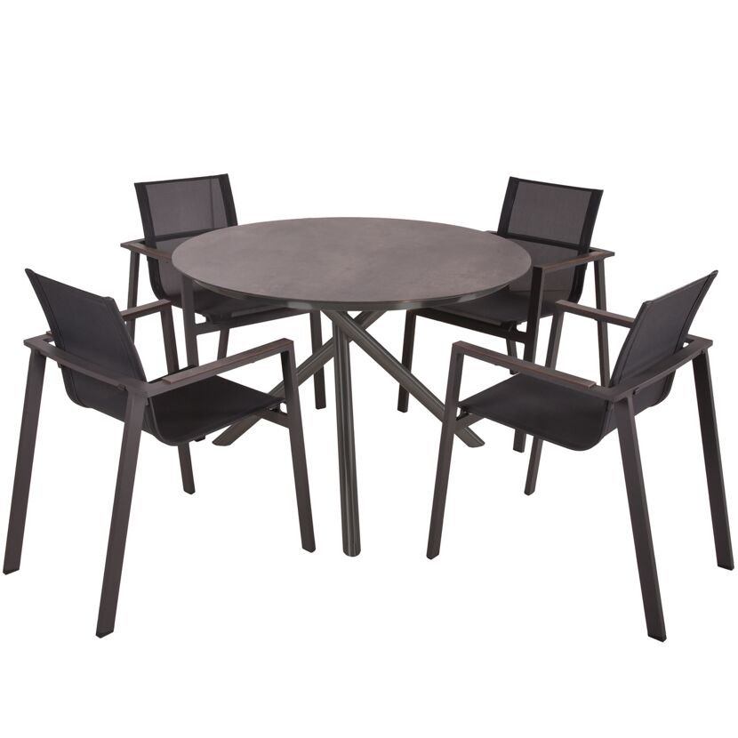 Gartenmöbelset 'Sophia' für 4 Personen Aluminium