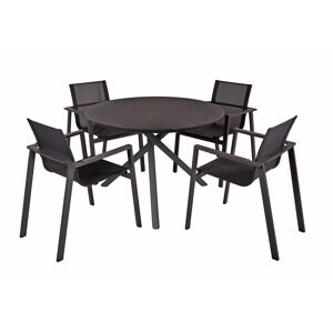 Gartenmöbel-Set 'Sophia' schwarz 5-teilig