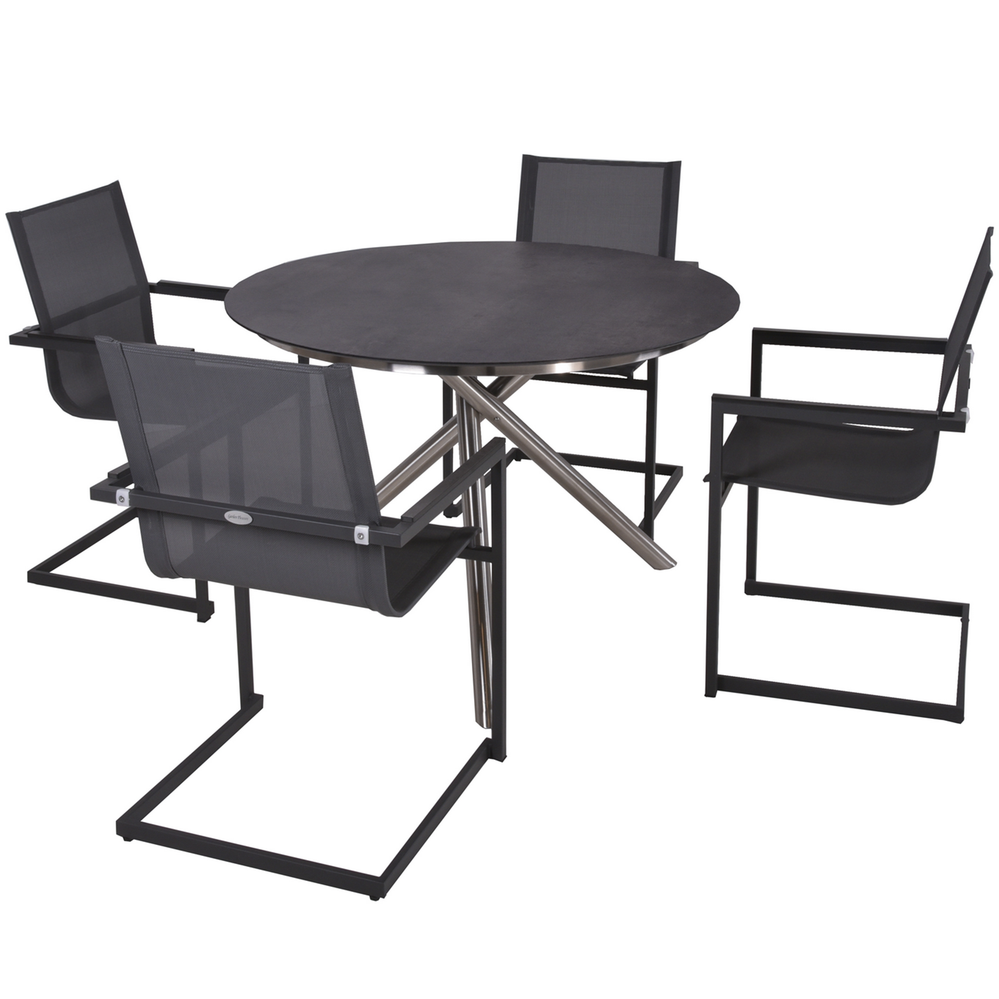 Gartenmöbelset 'Sophia' für 4 Personen Edelstahl/Aluminium