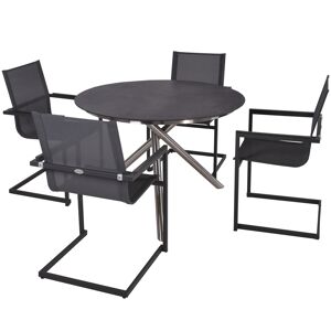 Gartenmöbelset 'Sophia' für 4 Personen Edelstahl/Aluminium