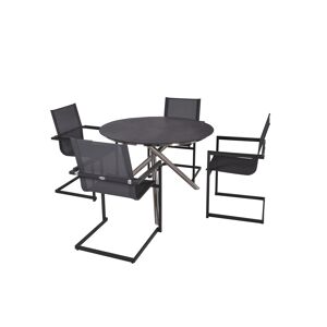 Gartenmöbel-Set 'Sophia' schwarz 5-teilig