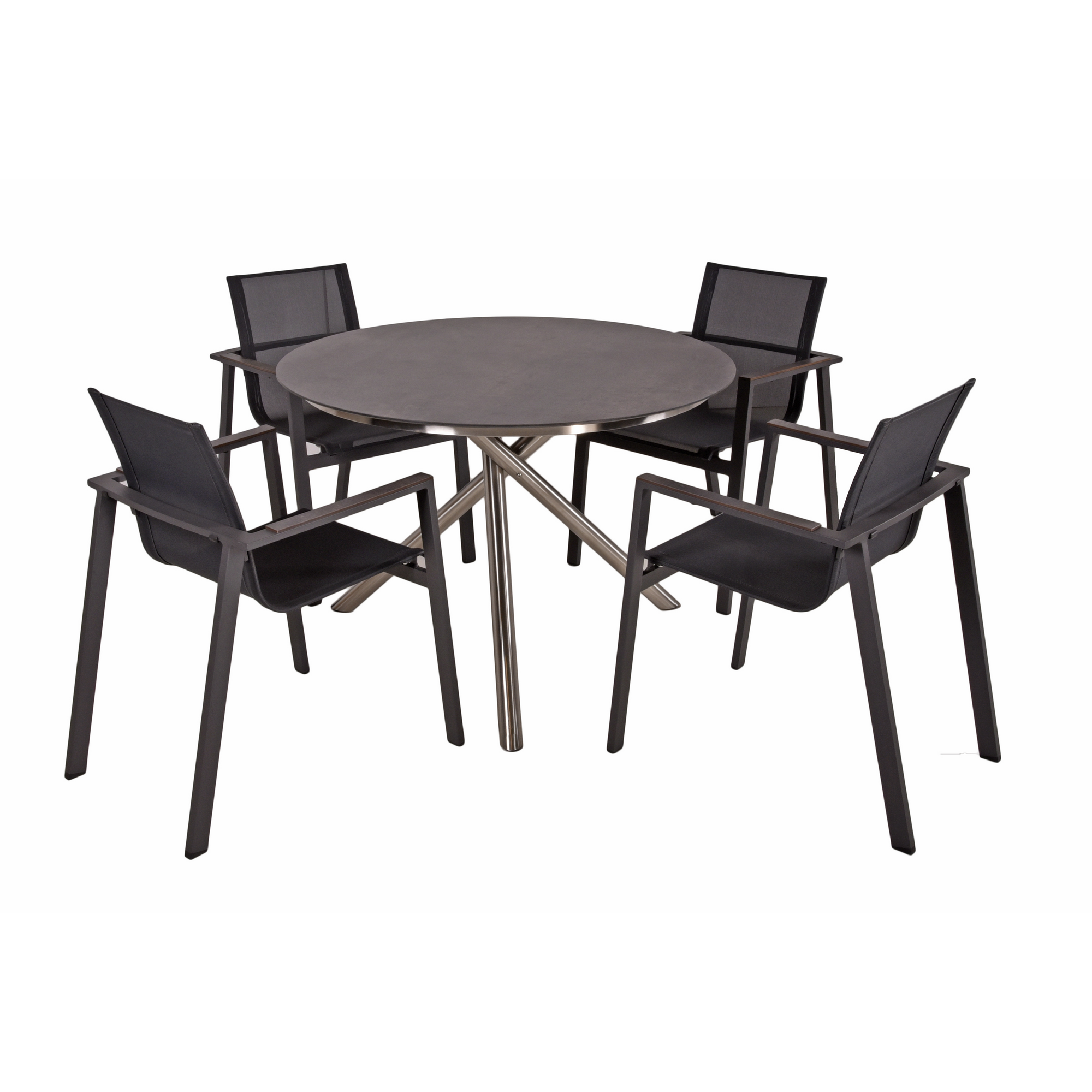 Gartenmöbelset 'Sophia' für 4 Personen Edelstahl/Aluminium