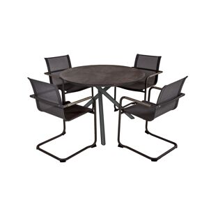 Gartenmöbel-Set 'Sophia' schwarz 5-teilig