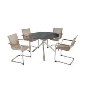 Gartenmöbel-Set 'Sophia' silbern 5-teilig