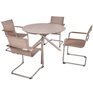 Gartenmöbelset 'Sienna' für 4 Personen Edelstahl