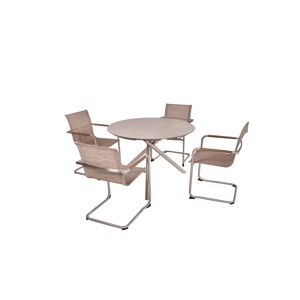 Gartenmöbel-Set 'Sienna' silbern 5-teilig