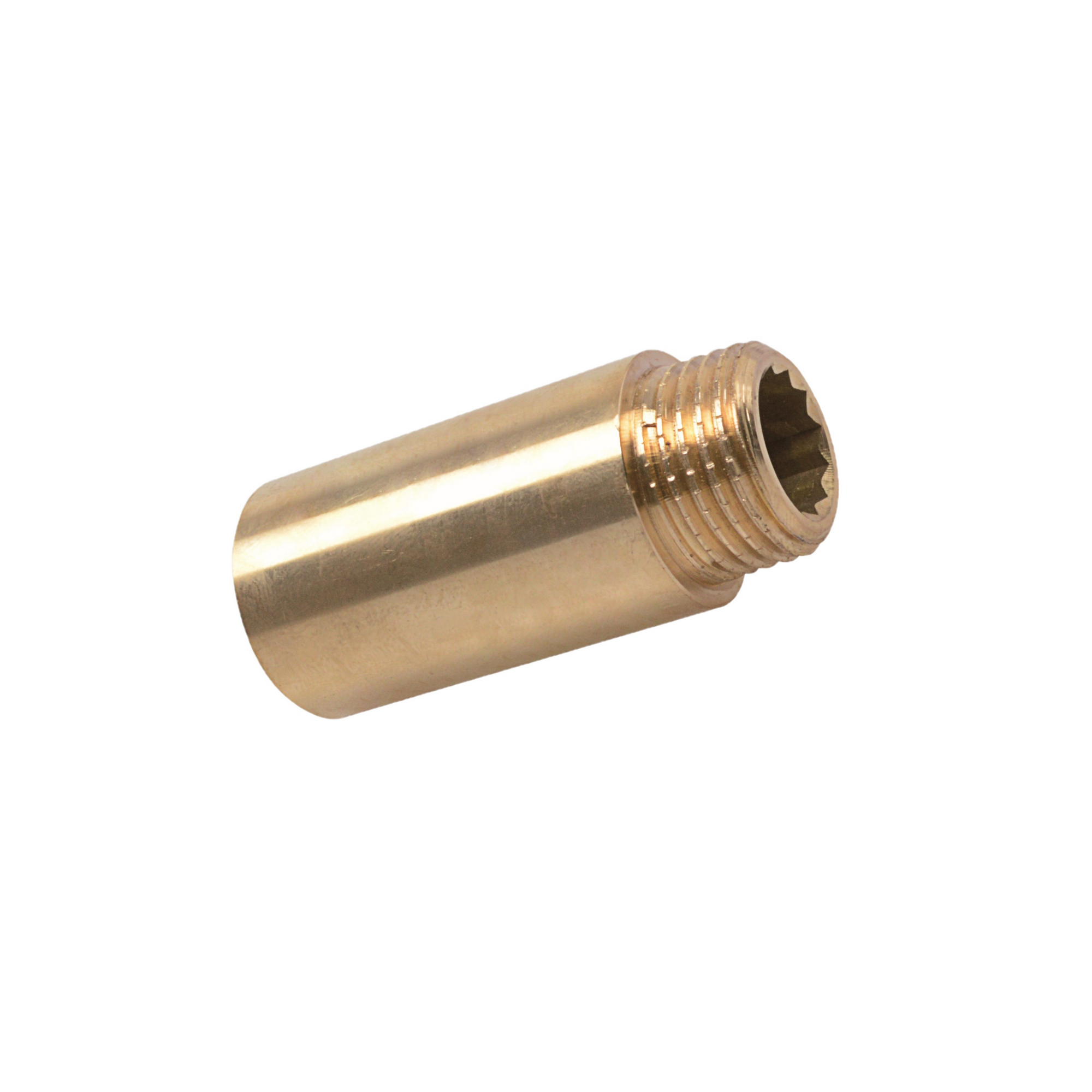 Hahnverlängerung Messing blank 1/2" x 40 mm