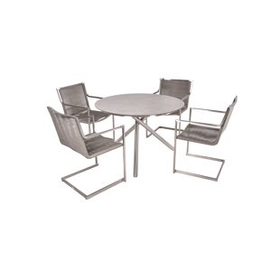 Gartenmöbel-Set 'Sienna' silbern 5-teilig