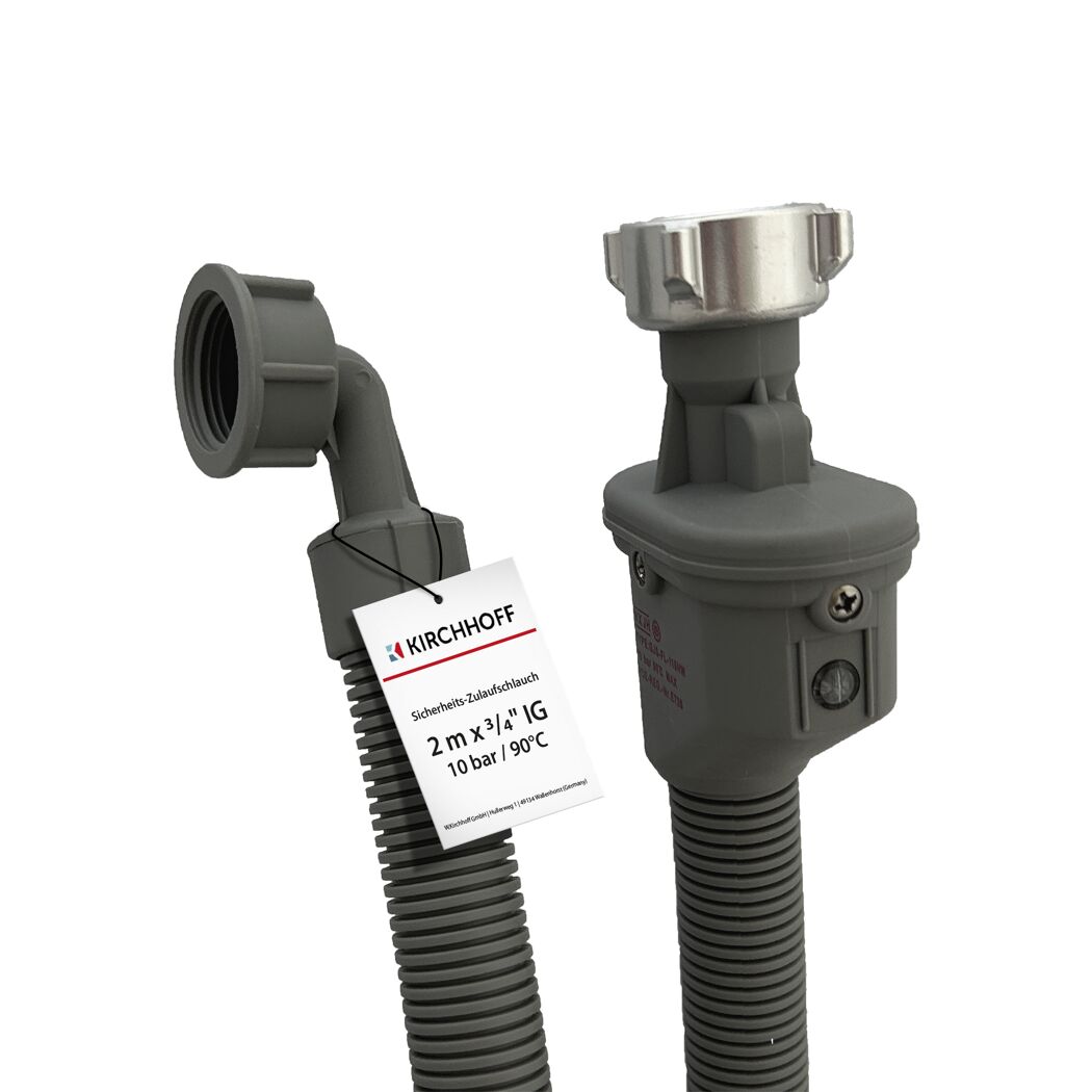 WAS-Sicherheits-Zulaufschlauch 3/4" IG x 2 m x 3/4" IG, 10 bar
