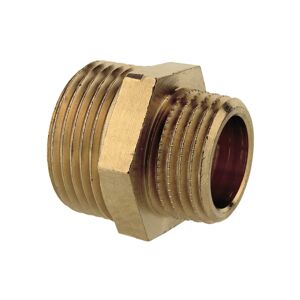 Reduzier-Doppelnippel Messing blank 1 1/4" AG x 1" AG