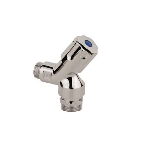 Auslaufventil kurz verchromt 1/2" AG x 3/4" AG, mit Rückflussverhinderer und Rohrbelüfter