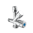Eckventil Messing verchromt 3/8" AG x 3/4" AG x 3/8" AG x 10 mm, mit Rückflussverhinderer