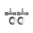 Eckventil verchromt 1/2" AG x 3/8" AG x 10 mm mit Schubrosette, 2 Stück