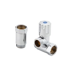 Geräte Eckventil rechts Messing verchromt 3/4", mit Ausgleich für Wandarmatur