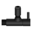 Eckventil Messing schwarz matt 1/2" AG x 10 mm, mit Rosette