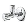 Eckventil Messing verchromt 3/8" AG x 3/8" AG x 10 mm, mit Schubrosette