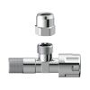Eckventil Messing verchromt 3/8" AG x 3/8" AG x 10 mm, mit Schubrosette