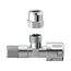 Eckventil Messing verchromt 3/8" AG x 3/8" AG x 10 mm, mit Schubrosette