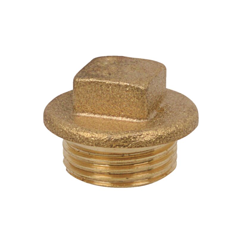 Stopfen Messing blank 3/4" AG