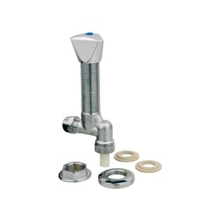 Geräte-Untertischventil verchromt 1/2" x 10 mm/10-50 mm, mit Rückflussverhinderer