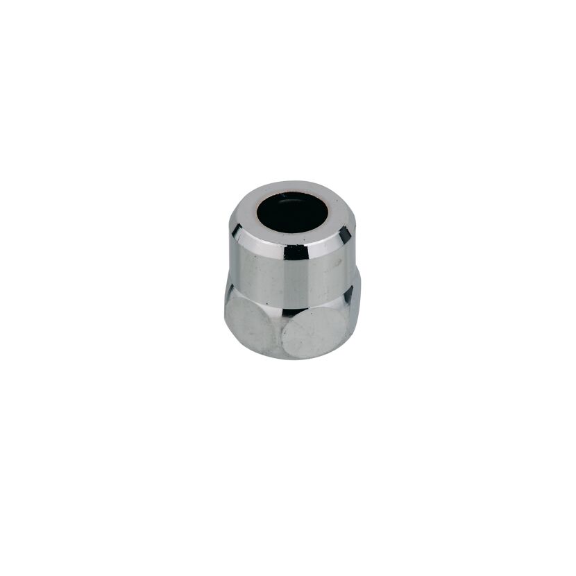 Quetschverschraubung-Überwurf Messing verchromt 3/8" x 10 mm, mit Längenausgleich
