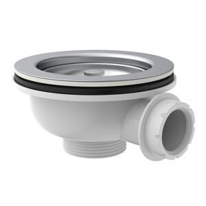 Korbventil 1 1/2" AG Ventilkelch Ø 114 mm, mit 1" Überlaufanschluss